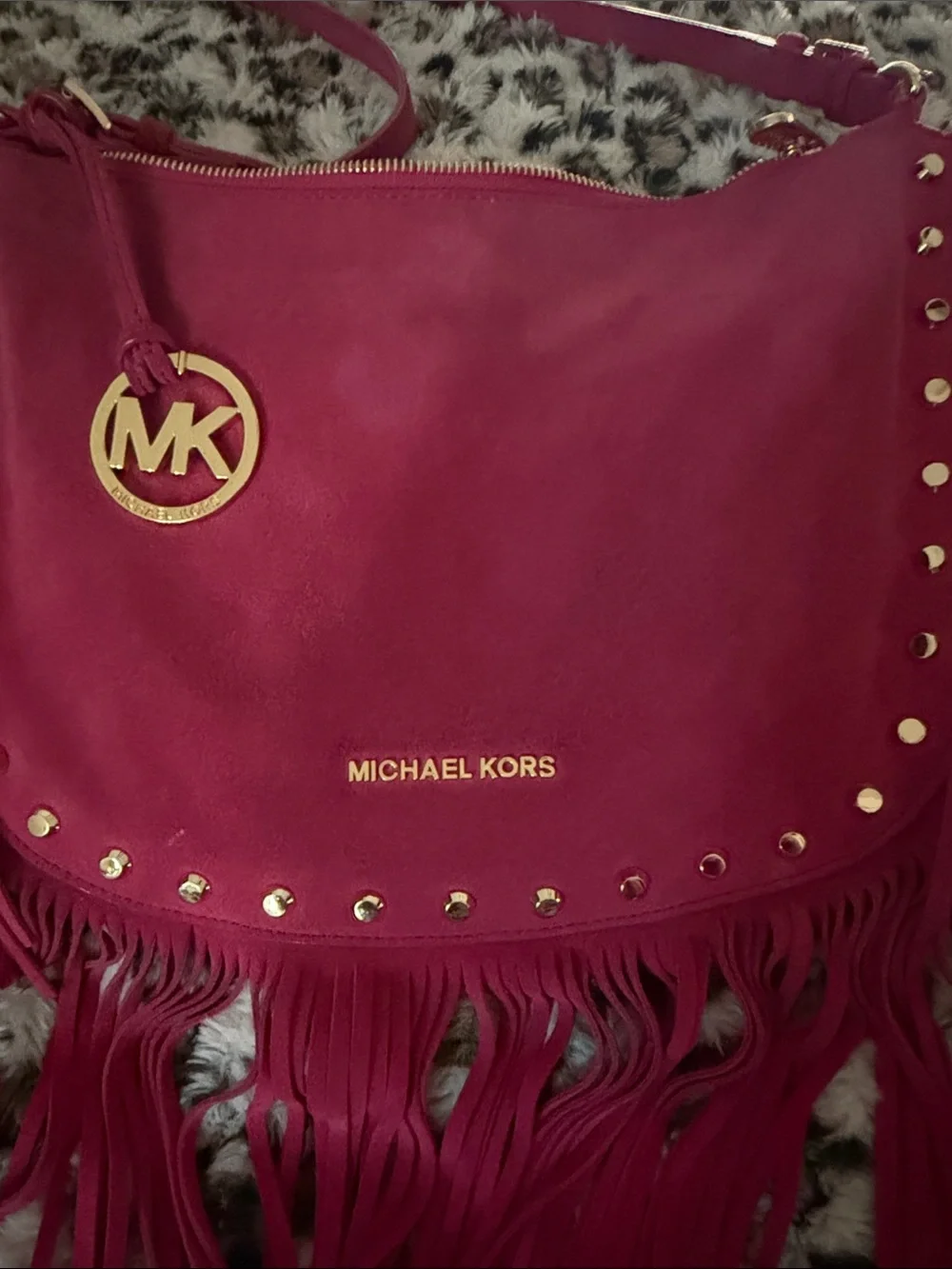 Michael Kors suede shoulder